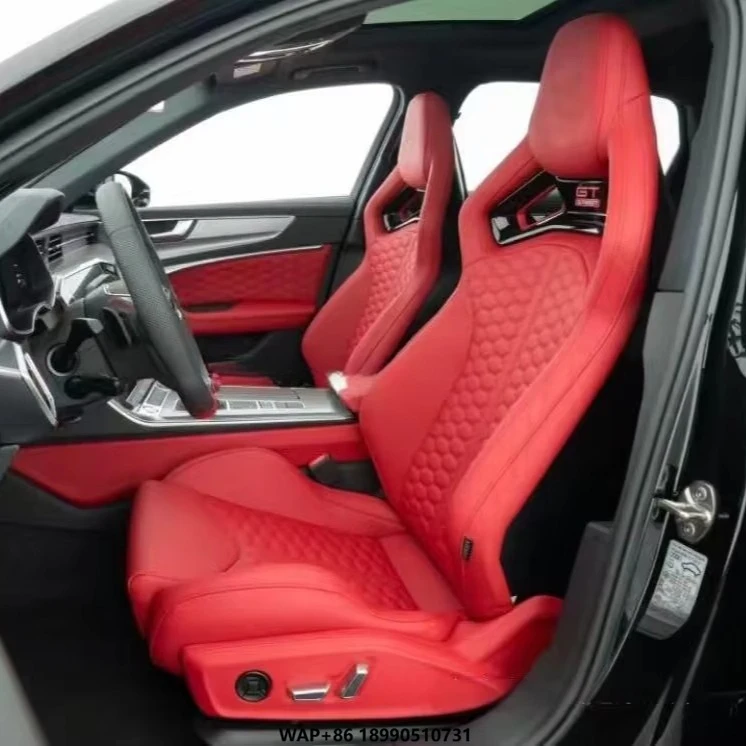 

Car Luxury Sport Racing Seat Custom Carbon Fiber Panel Leather Cover Bucket Upgrade RS Seats for A3 A4 A5 A6 A7 Q3 Q5