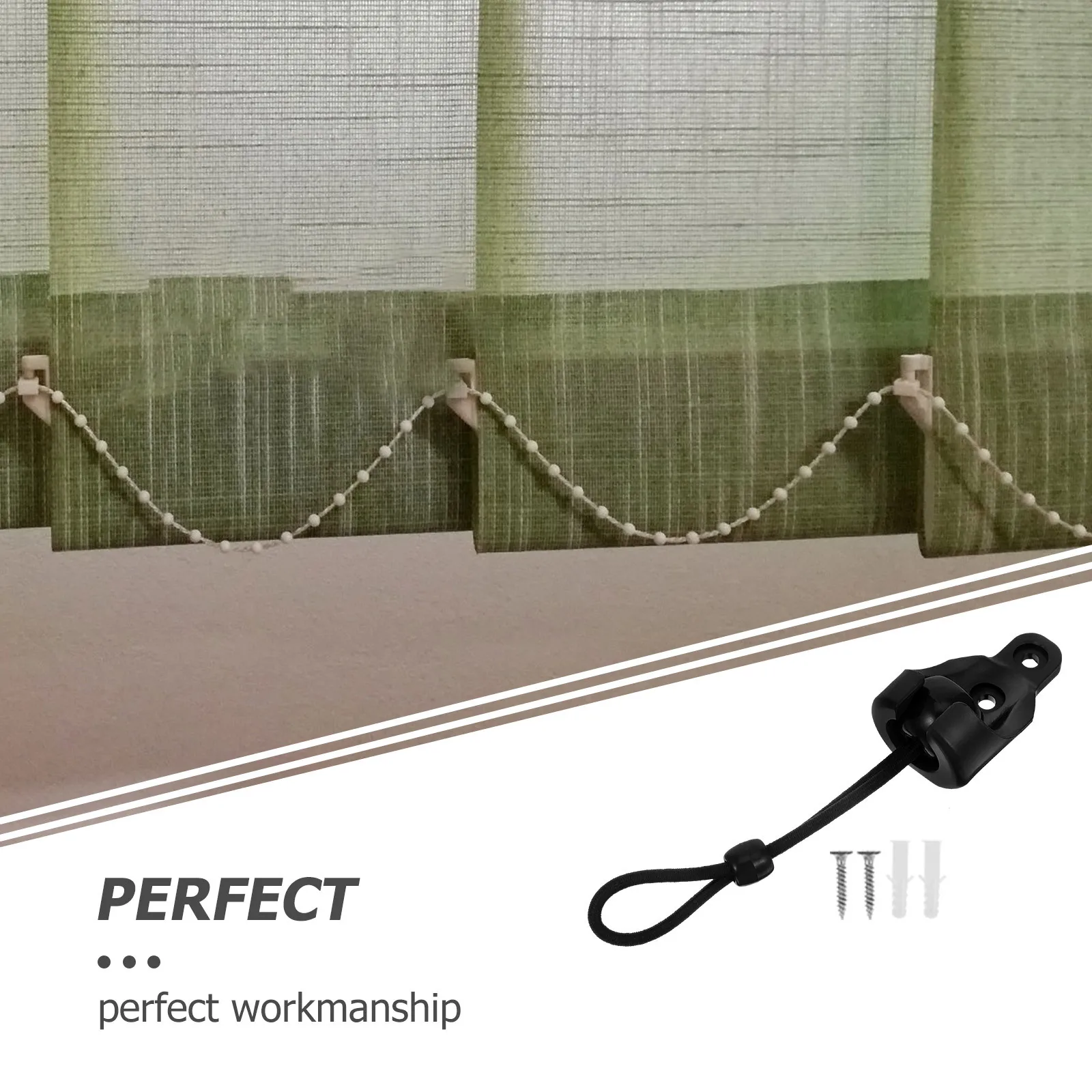 

1Set Windproof Rope Buckle Curtain Tie Down Kit Curtain Shade Bungee Cord Holder Practical Replacement