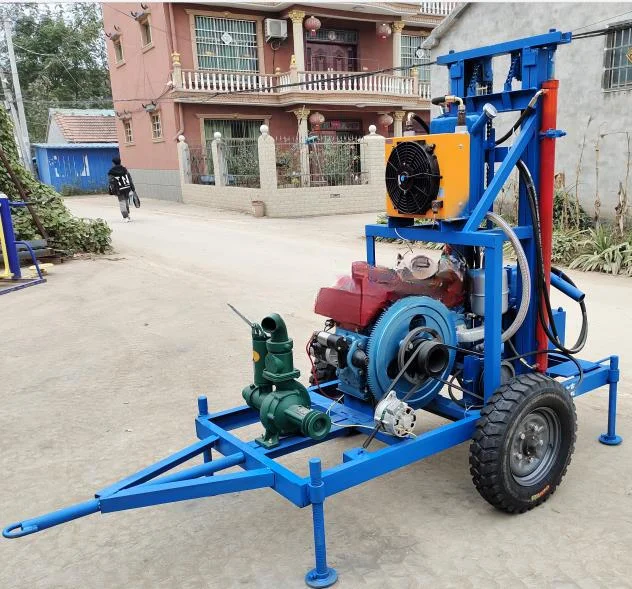 More powerful 100meters 150meters borehole Water Well Drilling Machine washing machine portable drilling rig for water well