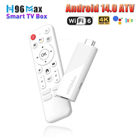 H96 MAX H313 mini TV Stick Android 14 Dual Wifi6 BT5.0 4K HD 2GB 16GB 8GB Google Voice Assistant Home Media Player AI TV Stick