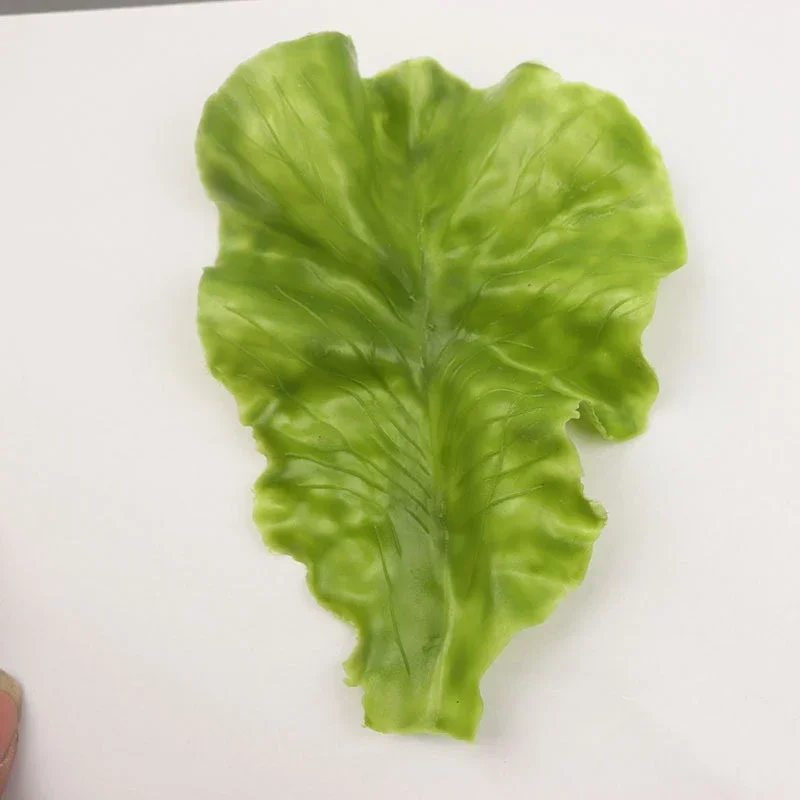 1pcs Artificial Vegetables Lettuce Soft PU Leaf Model Fake Kitchen Accessories