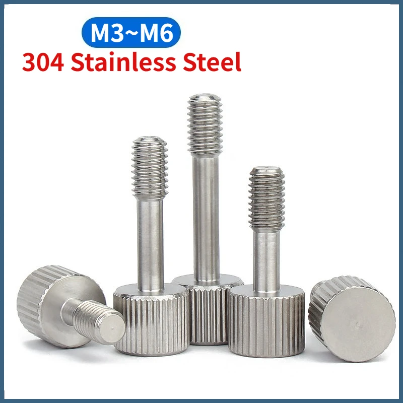 

Beicai M3 M4 M5 M6 304 Stainless Steel Knurled Round Captive Hand Tighten Screws Thumb Anti-loosening Bolt