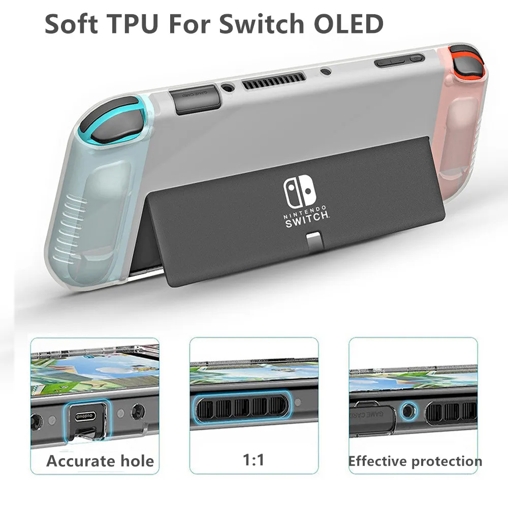 DISOUR for Nintendo Switch Oled Case Protective Carrying Bag Switch Oled Case Game Silicone Case Bag Soft Protector Accessories