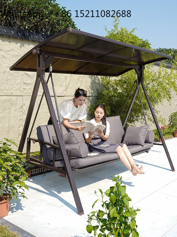 SCY can lie down swing outdoor courtyard outdoor hammock villa garden wrought iron leisure double rocking chair