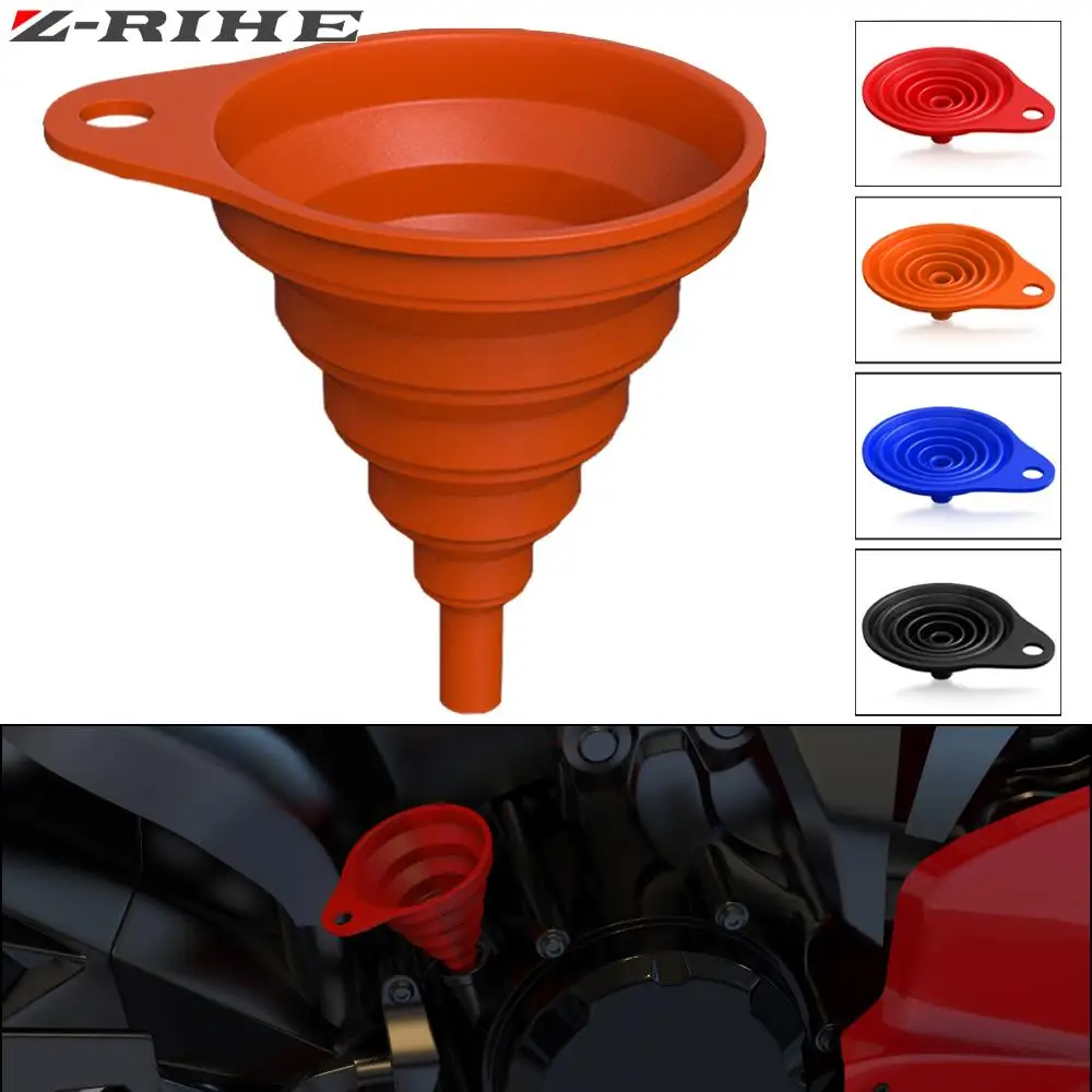 

Motorcycle Engine Foldable Funnel Silicone Collapsible Portable Funnels For 899 1199 1299 PANIGALE 695 821 900 MONSTER 848EVO
