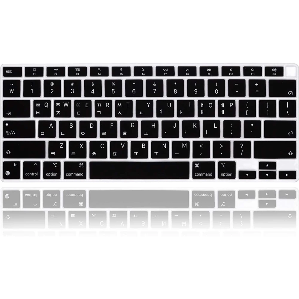 

Keyboard Cover Skin for 2021-2020 MacBook Air 13 Inch Model A2337 M1 A2179 Accessories Keyboard Silicone Protective Skin (Black)