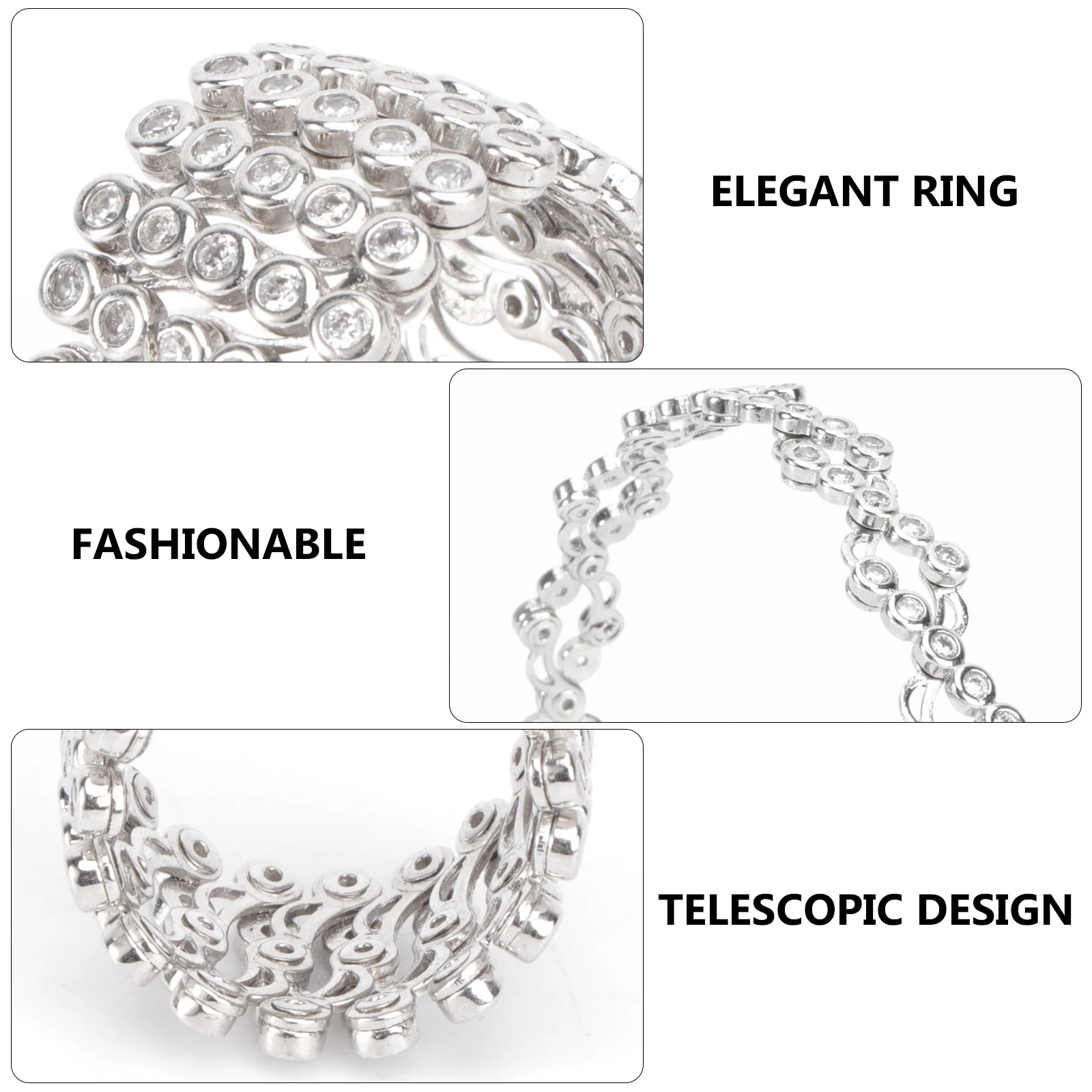 

Deformation Bracelet Retractable Bracelets Blank Rhinestones Nail Hand Chain Jewelry Women Copper Ornament