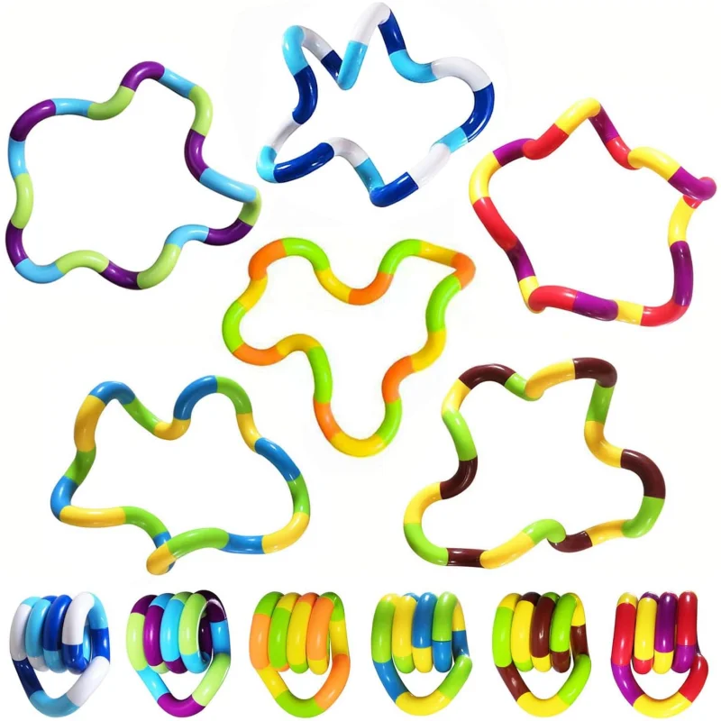 Multicolor Twisty Fidget Toys for Relaxation,Anxiety Stress Relief,Decompression-Squeeze, Twist, Chain Spinner Alternative Gift