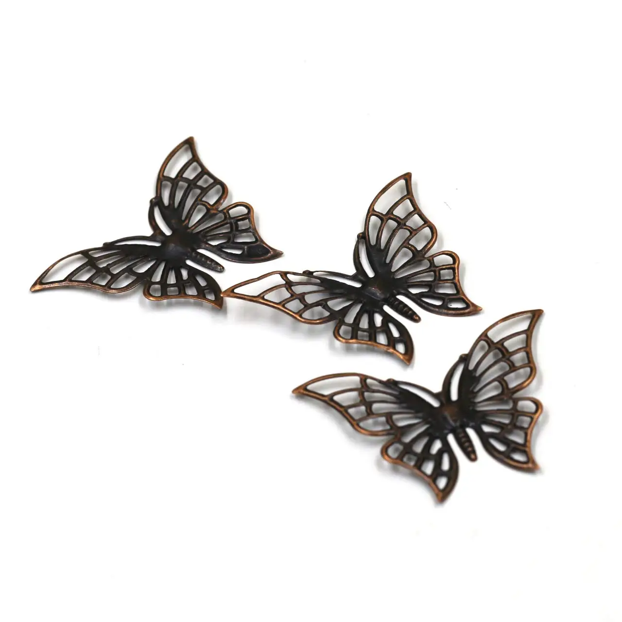 

500 шт. медный тон полые летающие бабочки подвесные соединители DIY украшения ремесла аксессуары для изготовления ювелирных изделий поставки