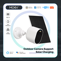 MOES Tuya WiFi 3MP HD Smart Surveillance Security Camera Solar Charging Waterproof Low Power Consumption Full Color Night Vision