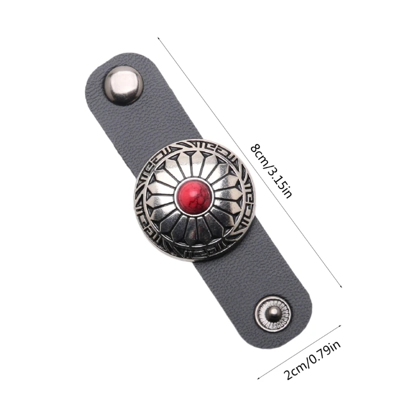 652f Faux Leather Sconhas Clasp Clip