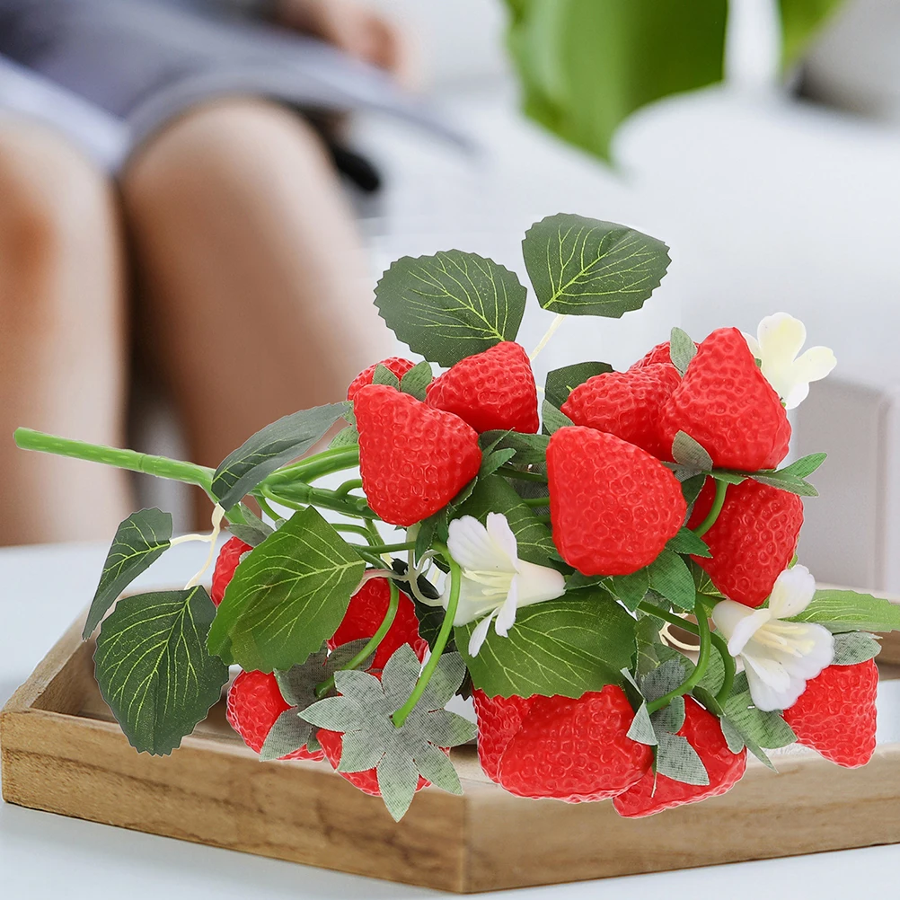 

2pcs Realistic Vivid Artificial Fruits Bunch Pvc Desktop Wedding Home Office Kitchen Decor Fake Floral Centerpiece Table Faux