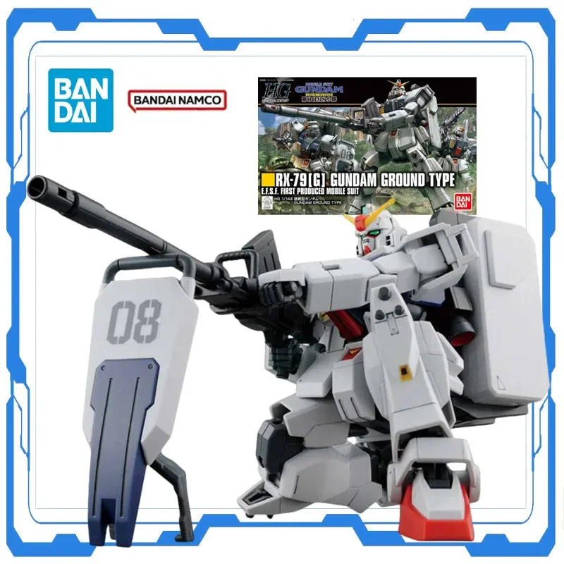 

Genuine Bandai Mobile Suit Gundam THE 08 MS TEAM HG 1/144 RX-79[G] Gundam GROUND TYPR Figures Assembly Action Collection Toys