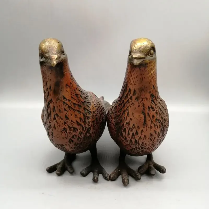 Pure copper pigeon crafts home decoration