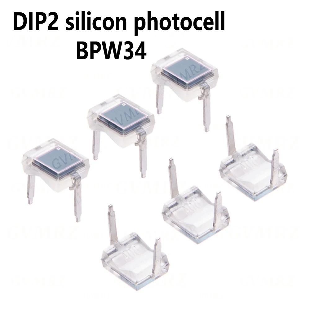 10PCS BPW34 DIP2 silicon photocell, photo tube, in-line DIP-2 BPW34