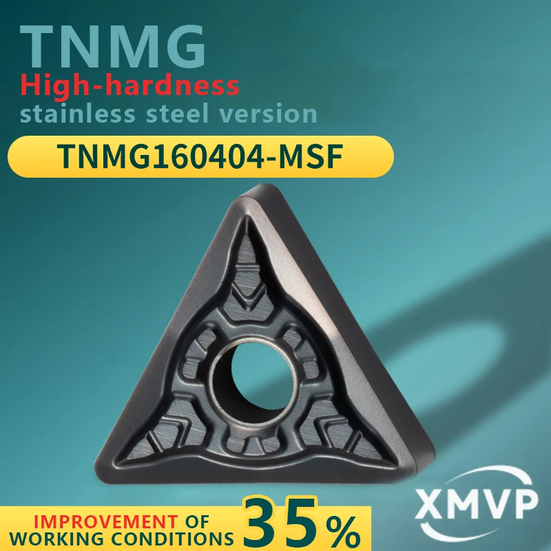 

Triangular CNC turning blade TNMG160404-MSF hard material universal stainless steel grade BM7818-A10