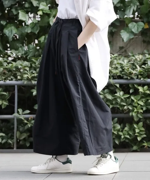 Outdoor Camping Quick Dry Waterproof Women's Skort Pants Loose Wide Leg High Waist Zipper Fly Casual Trousers