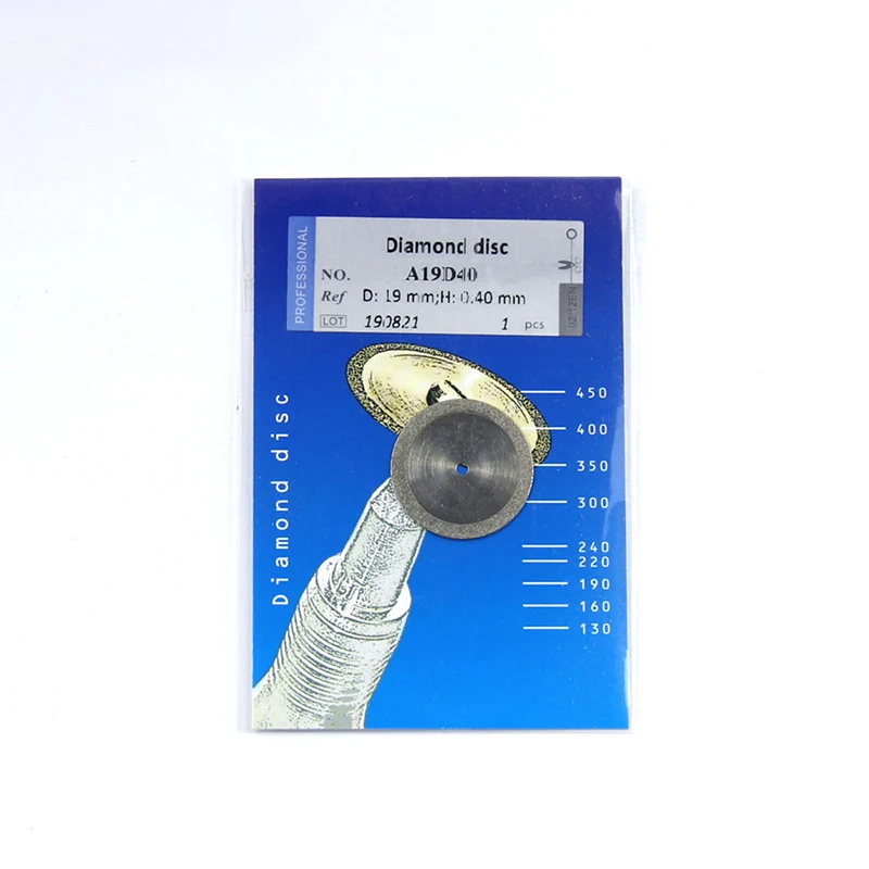 Lodden Dental Diamond Disc Disks 0.15/0.19/0.20/0.3/0.4mm Ultra-thin Sided Grit Cutting Disc Tool Dental Lab Slice 1pcs