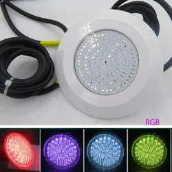 Super Slim Underwater Pool Light LED 12W IP68 Waterproof DC12V RGB Multi-color Synchronized Warm White Blue Cold White