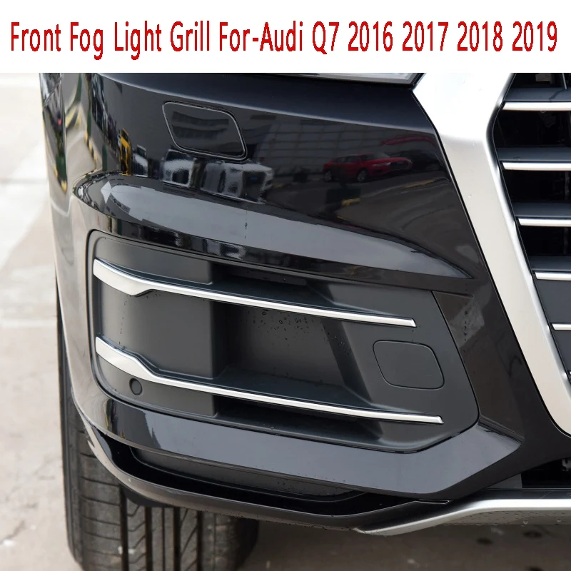 

Front Bumper Fog Light Lamp Grill Fog Lamp Shade Fog Lamp Frame For- Q7 2016 2017 2018 2019