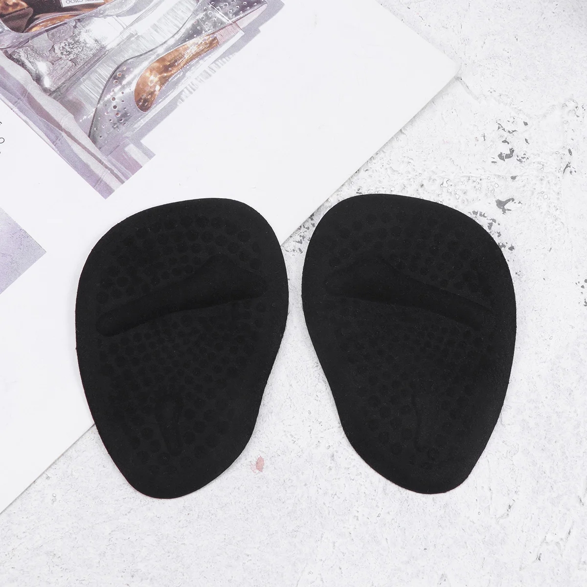 

2 Pair Non-slip Insoles Foot Pads for Shoes Silicone Padding Forefoot Gel High Heel Breathable