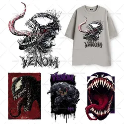 DIY Disney Venom 3 Cartoon Patches Appliques Thermal Stickers for Clothes Iron on Transfer on Clothing Bag Cool Decor