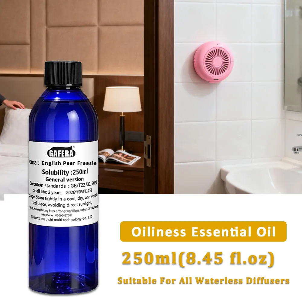 GAFERA 250ml(8.45 fl.oz) Freesia/Sheraton Essential Oil, For All Waterless Diffuser, Fragrance Aroma Machine Replenishes Essence
