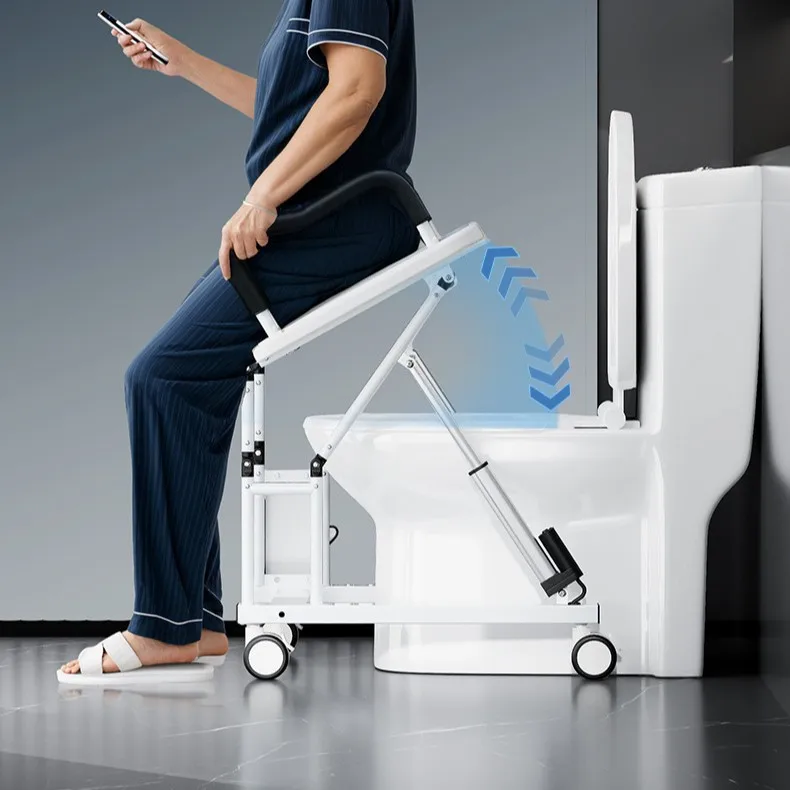 Electric Smart Lift Toilet Handrail Bathroom Safety Equipment Assist Frame For Elderly & Pregnant Women Sit & Stand Handrail