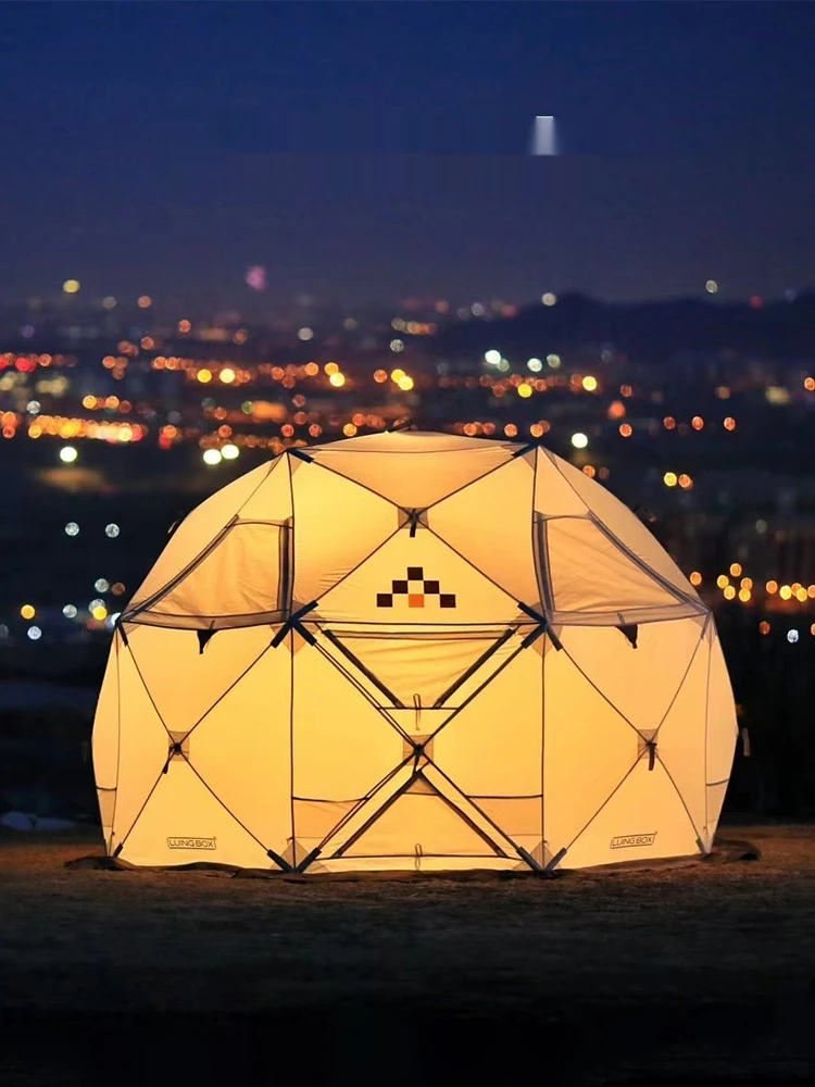 

Spherical Tent Outdoor Folding Portable Camping Thickened Waterproof Awning Picnic Large Space Camping Tent
