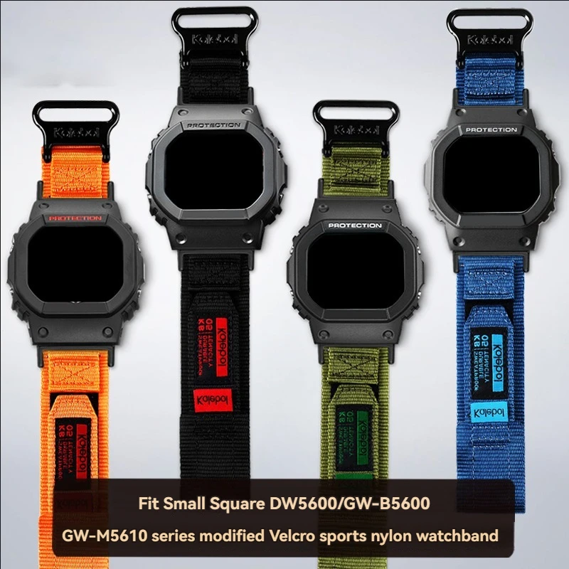 Modified Nylon Strap for Casio g-shock DW5600/GW-M5610 GW-B5600 Series Sports Canvas Watchband Men's Watch Accessories