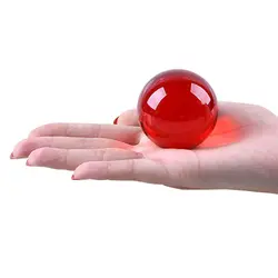 30/40/50/60mm Asian Rare Natural Red K9 Crystal Ball Healing Magic Sphere Stone Decor fengshui ball home accessories