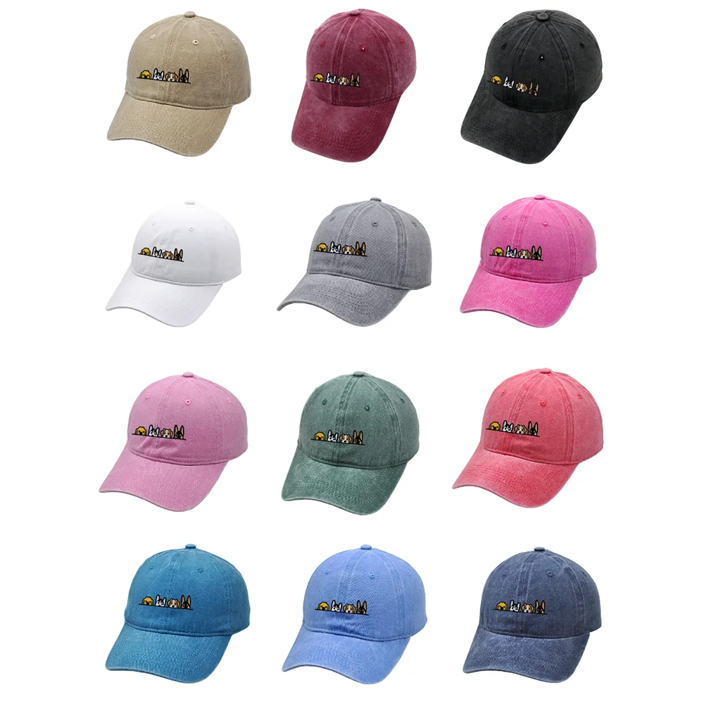 Cute Dog Dad Hat Pets Baseball Cap Embroidered Golden Retriever Retro Hat Cotton Unisex