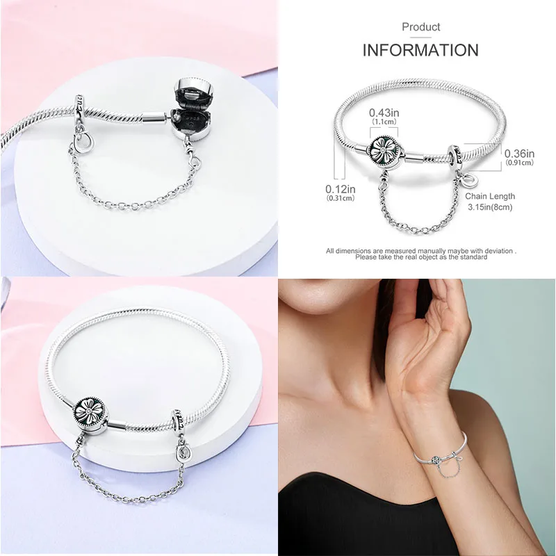 925 sterling silver Earth airplane snake bone basic chain bracelet suitable for women's original pendant fashion FD60772325