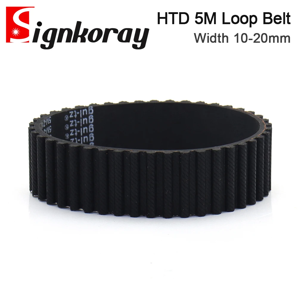SignkoRay HTD 5M резиновый ремень ГРМ с замкнутым контуром, ширина трансмиссии 10, 12, 15, 20, 25 мм для фрезерного станка с ЧПУ