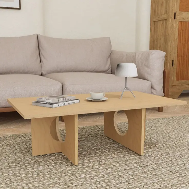 Birch ocean board medieval coffee table log retro small apartment living room tea table multi-functional side table creative