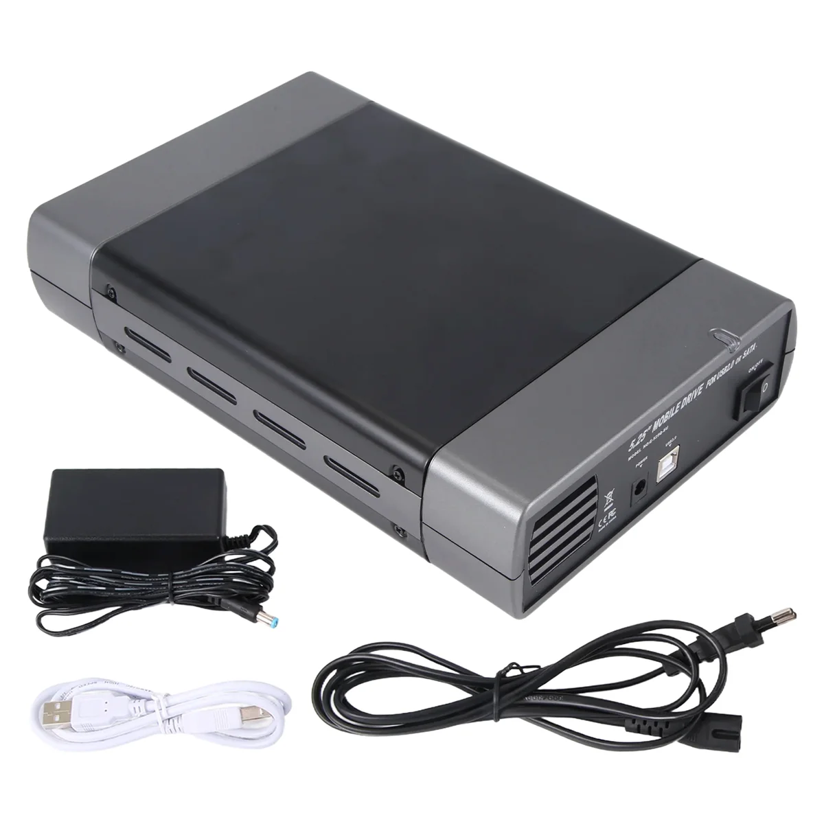 5.25 Inch USB 2.0 SATA External Optical Drive Case Enclosure Box Adapter for Windows XP for Mac PC EU Plug