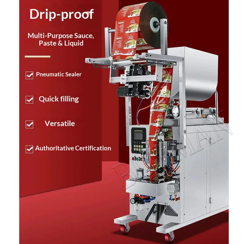 Automatic Shampoo Sauce Pouch Sachets Packing Machine With Multifunction Packaging Machine Juice Wrapping
