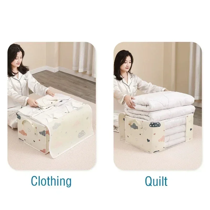 Large Capacity Blanket Storage Bag Packing Cubes Compression Comforter Storage Clothing Wardrobe Clothes Home Organization