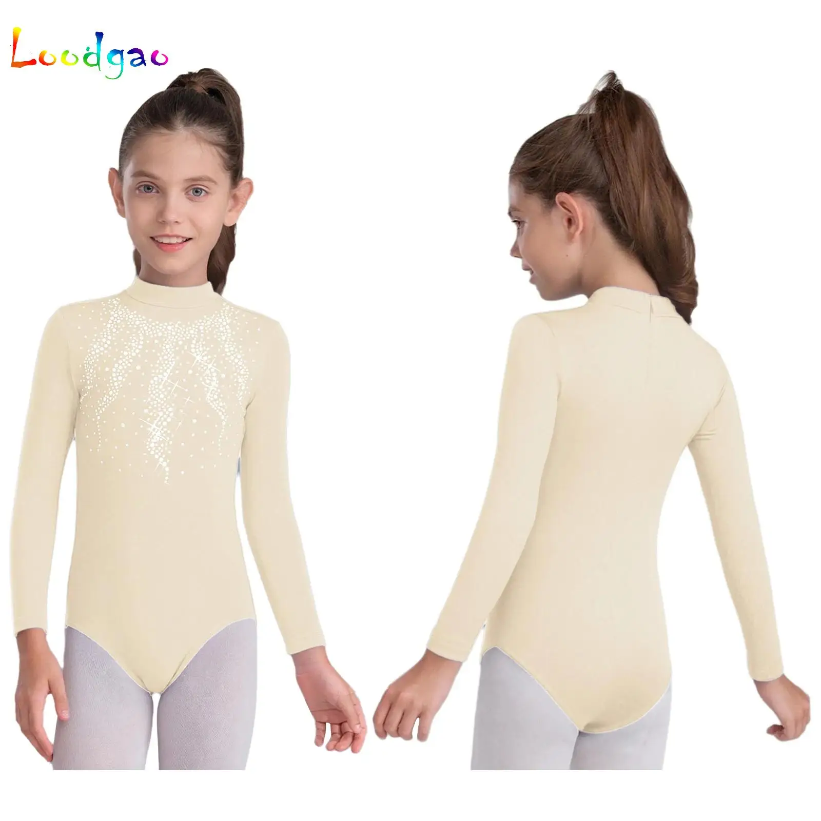 

Girls Ballet Dance Fleece Lined Thermal Underwear Top Gymnastics Leotard Training Costume Figure Skating Dancewear Yoga Bodysuit