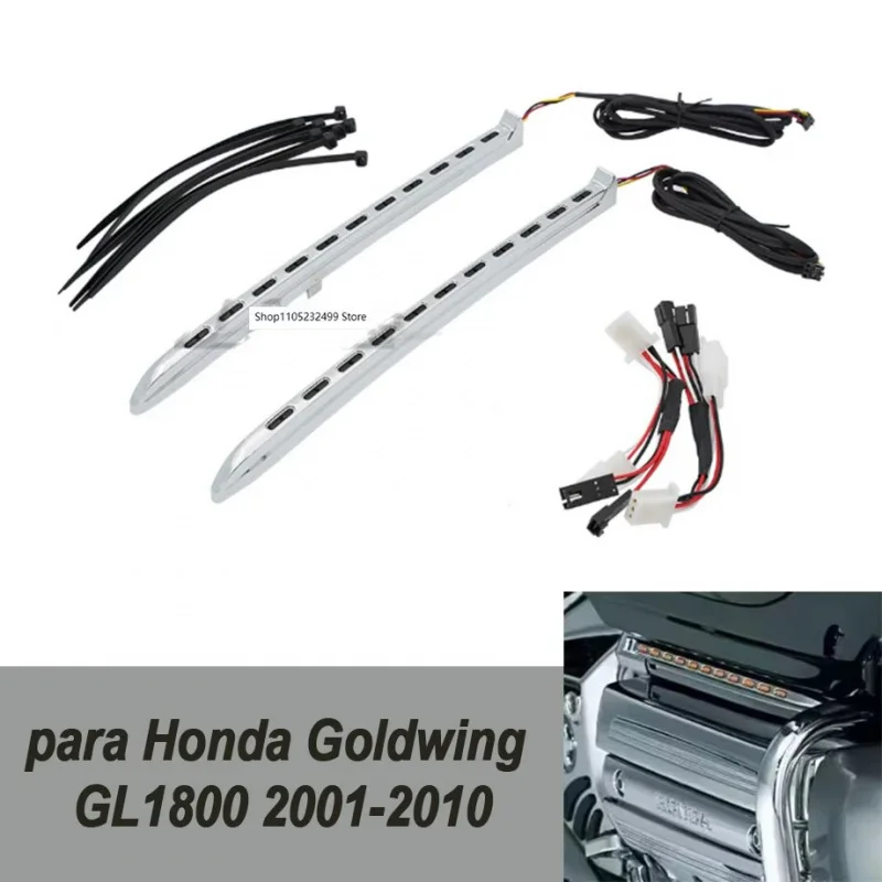 

Fit for Honda Goldwing GL1800 2001-2010 Car Fairing LED Light Flow Lamp