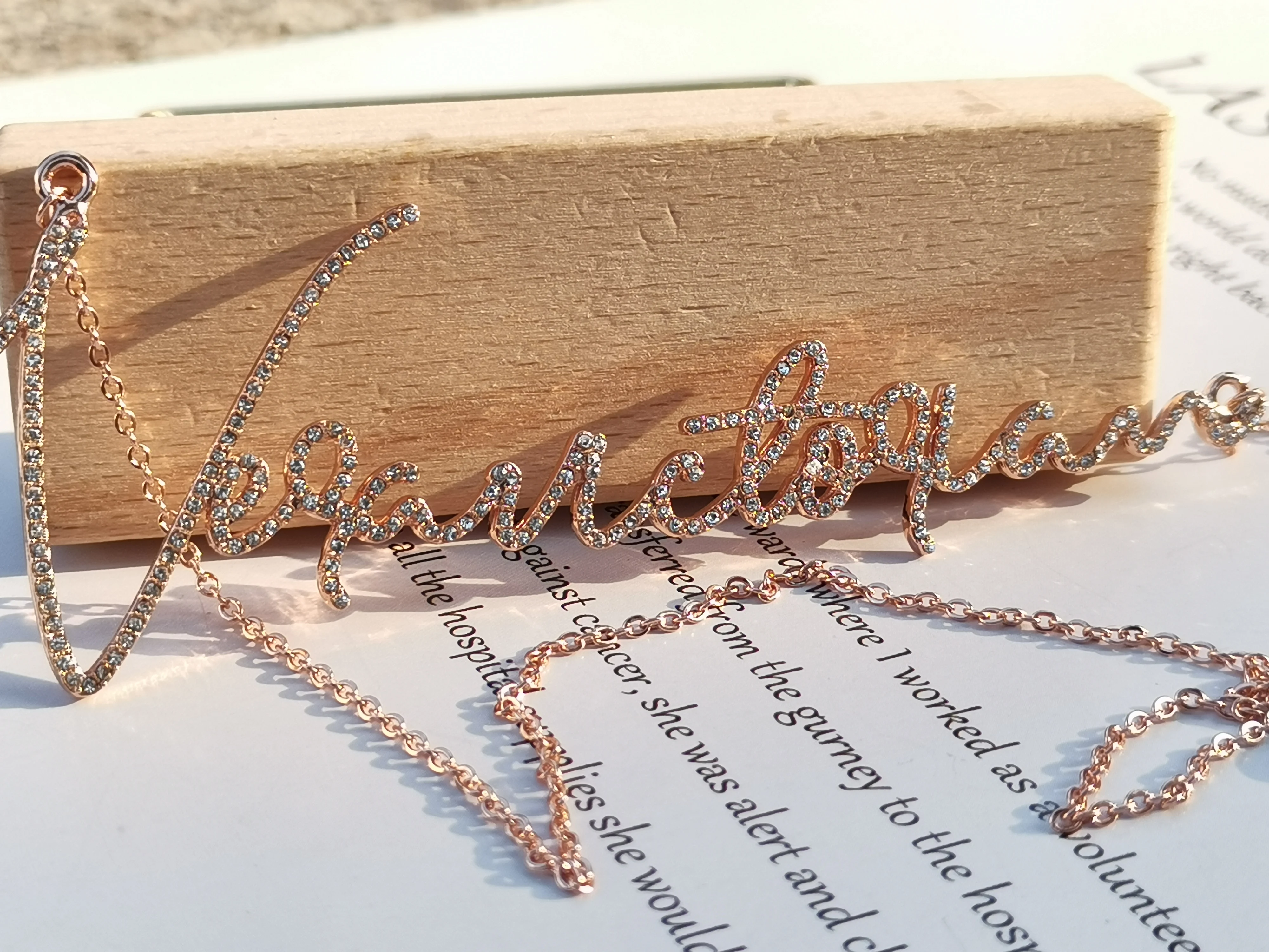 2021 New Trendy Custom Name Letters Necklaces for Women Zircon Thin Font Necklaces Personalized Name Pendant Necklaces AsGifts