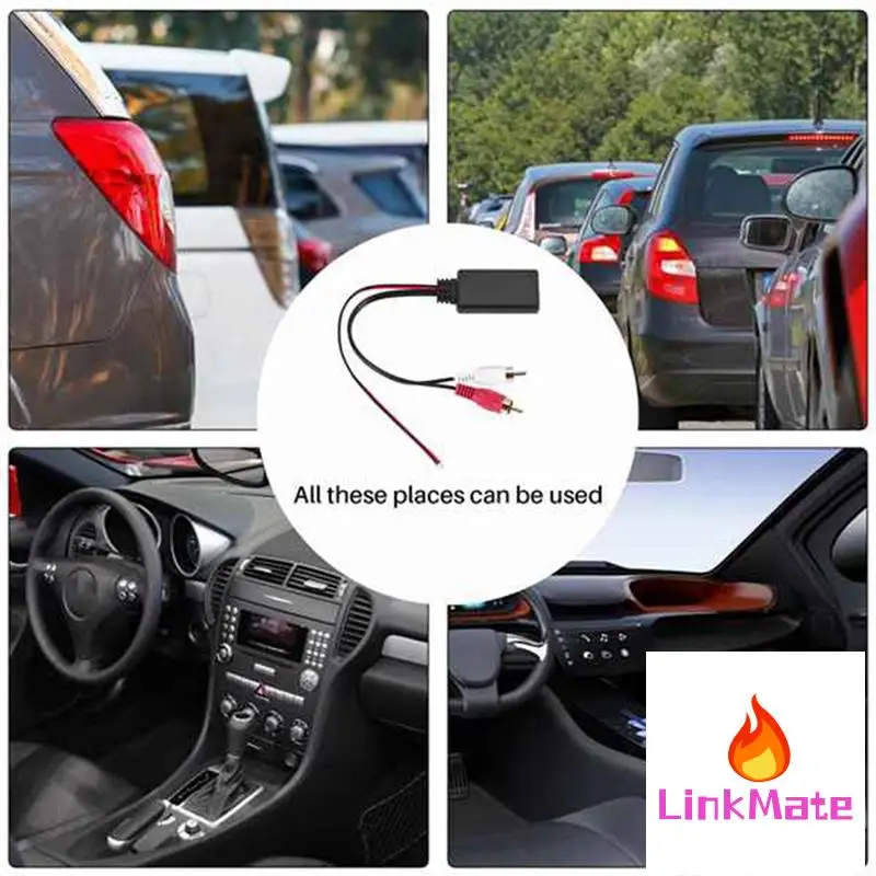 

10Pcs Car Universal Wireless Bluetooth Module Music Adapter Rca Aux Audio Cable