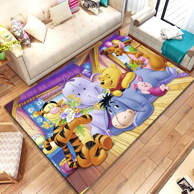 

Disney Winnie the Pooh Pattern 3D Printing Rugs Carpet for Living Room Bedroom Area Sofa Home Boy Kids Decor Floor Anti-slip Mat