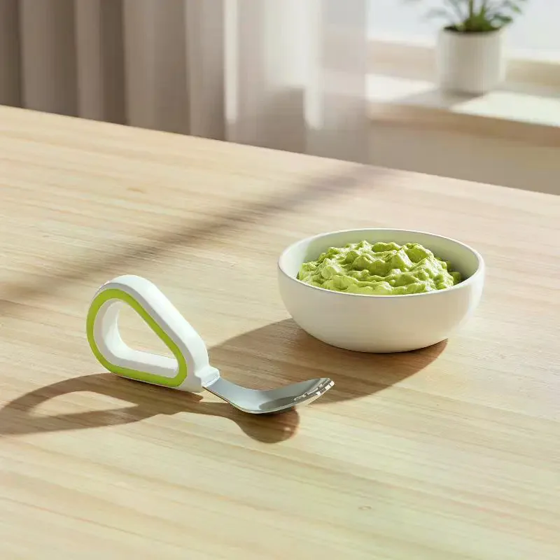 Baby Self Feeding Spoon Fork S - Self Feed Spoon 评论和价格