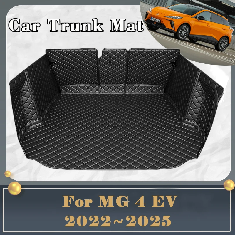 Car Trunk Mat For MG4 MG 4 EV Mulan EH32 2022 2023 2024 2025 Dirt-resistant Fully Trunk Mat Rear Cargo Tray Car Accessories