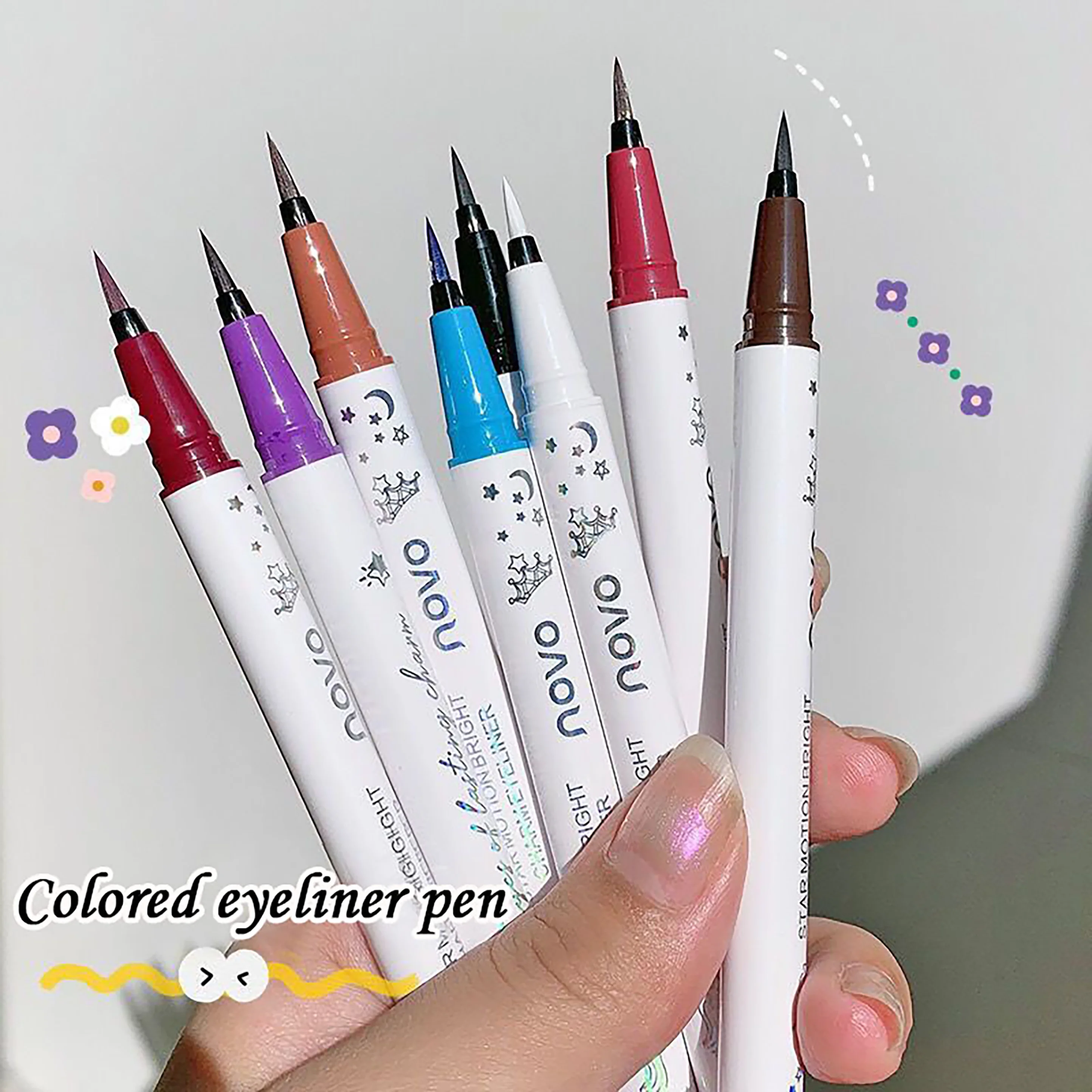 超極細チップの防水・耐汗性カラーアイライナーペンシル 長持ちで自然な仕上がり 汚れにくい