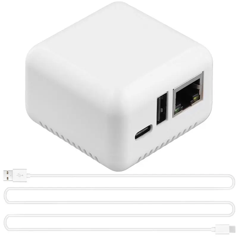 Mini Servidor de Impresión AB11-P330, Conexión por Cable USB 2.0, Impresión Fácil, Mini Servidor de Impresión en la Nube NP330
