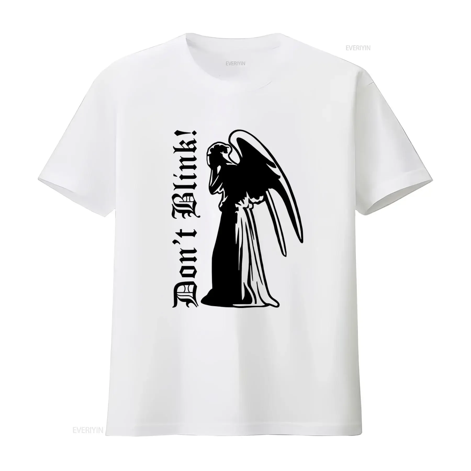 Don't Blink Weeping Angels T Shirt The Doctor Inspired Gothic Design for Men and Women vintage Washed graphic homme streetwear