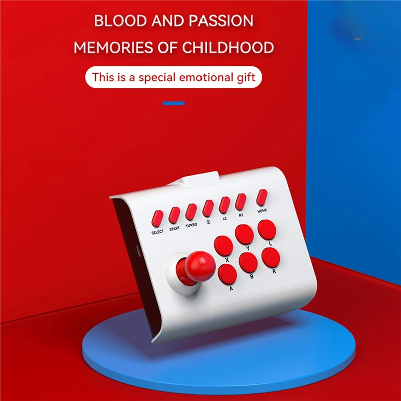 Consola de juegos Arcade inalámbrica Y19A + adaptador 2,4G, controlador de Joystick Bluetooth para Nintendo Switch, PS4, PS3, PC, teléfono móvil duradero