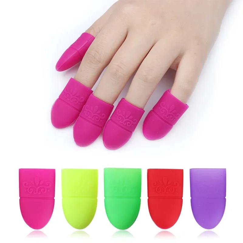 Réinitialisation de Verhéritage à Ongles en Silicone, Capuchon de Dissolvant de Gel UV, Enveloppes Dégrati antes, Nettoyeur de Doigts, Couverture de Doigts, Outils de Manucure, 10 Pièces